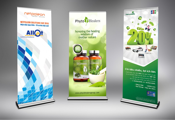 Mẫu standee cuộn ấn tượng cho các sự kiện