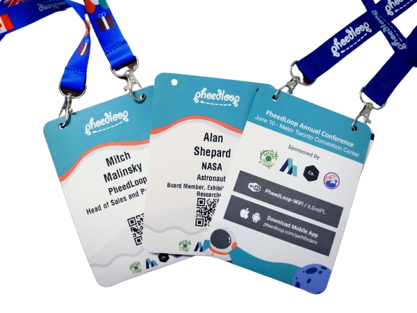 Thẻ đeo cho sự kiện in logo các nhà tài trợ