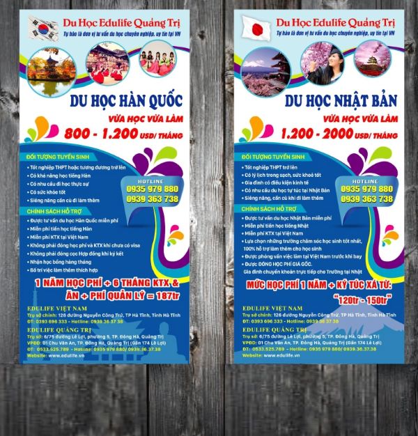 Mẫu tờ rơi tuyển sinh du học Hàn Quốc