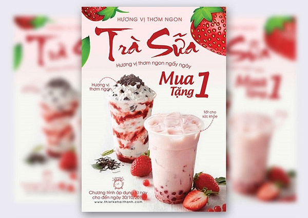 Tờ rơi trà sữa mẫu 10