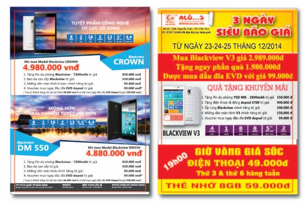 Mẫu 9 tờ rơi điện thoại