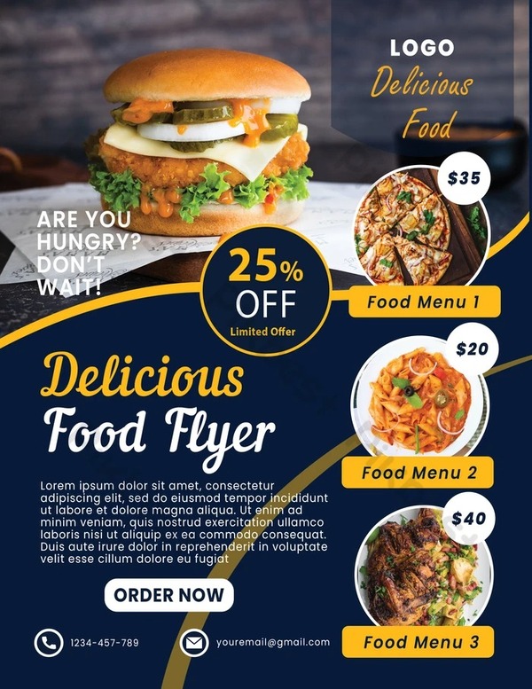 Mẫu poster nhà hàng số 2