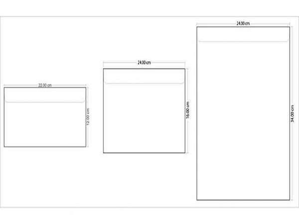 Phong bì được thiết kế với nhiều kích thước khác nhau