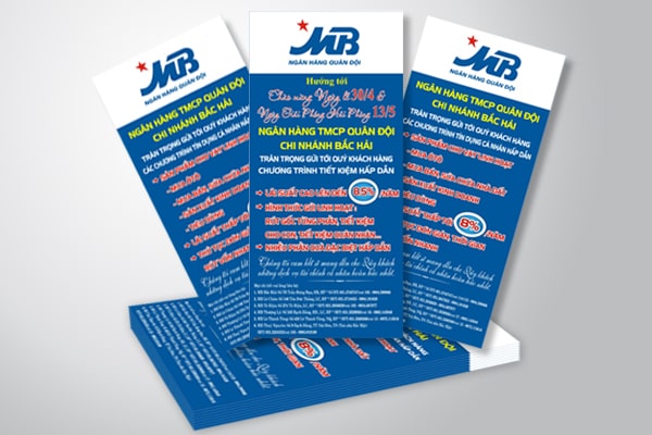 Mẫu tờ rơi ngân hàng với đầy đủ nội dung truyền tải