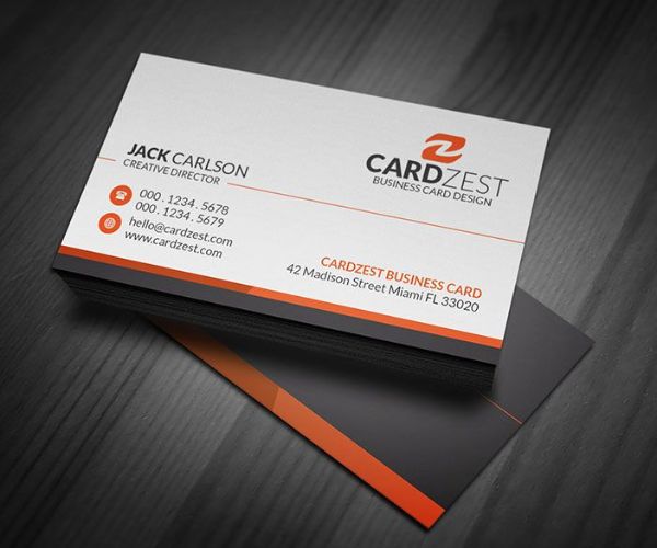 Mẫu card visit đơn giản sử dụng icon