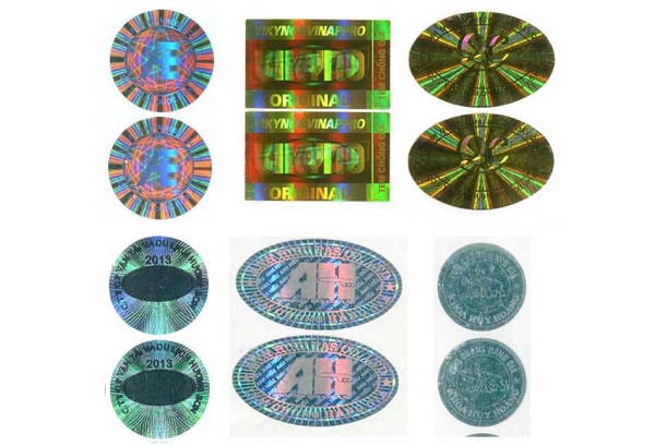 Mẫu tem vỡ niêm phong 7 màu