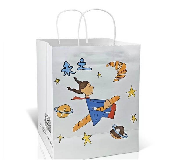 Túi giấy trắng karft đựng bánh mì