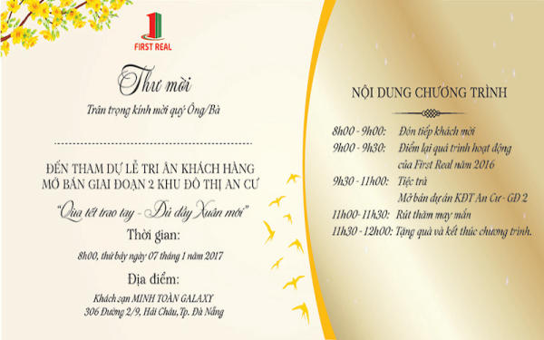 Mẫu thiệp mời hội nghị tri ân khách hàng