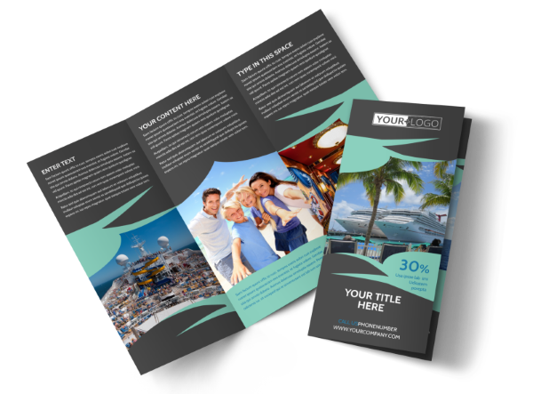 Mẫu tờ rơi du lịch màu sắc nổi bật
