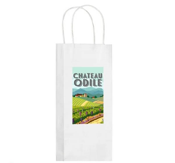 Túi giấy kraft trắng đứng đựng thực phẩm, đồ uống