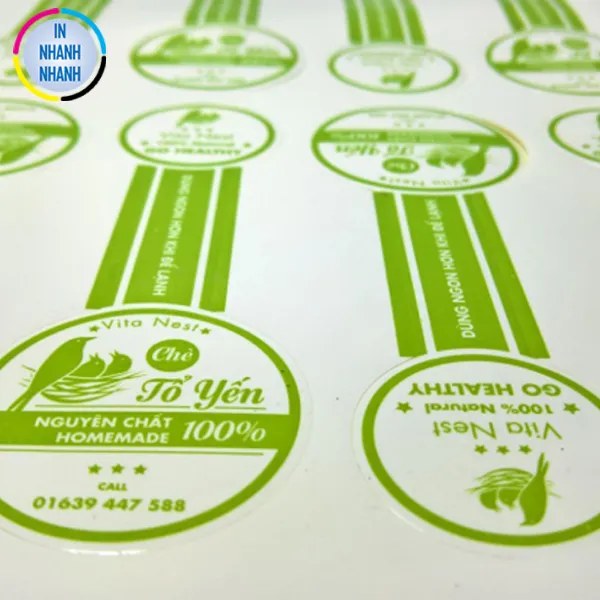 Mẫu tem dán cho sản phẩm tổ yến