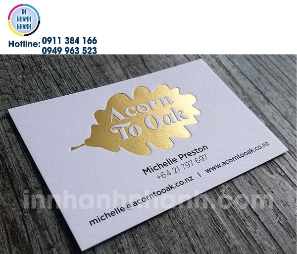 Mẫu 3: Mẫu business card ACORN TO OAK