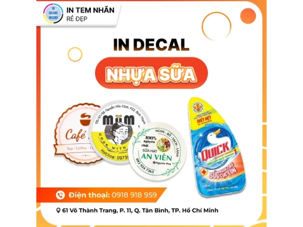 In Nhanh Nhanh cung cấp dịch vụ in decal nhựa chất lượng