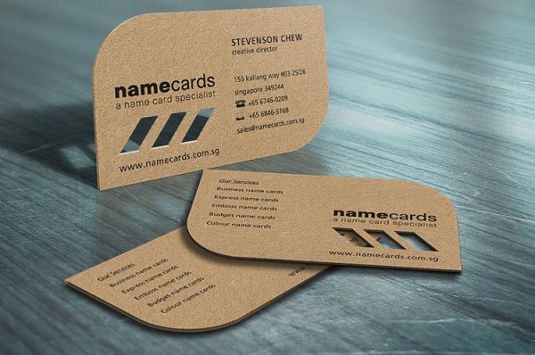 In name card bằng phương pháp die cut nhằm tạo sự độc đáo, thu hút người xem