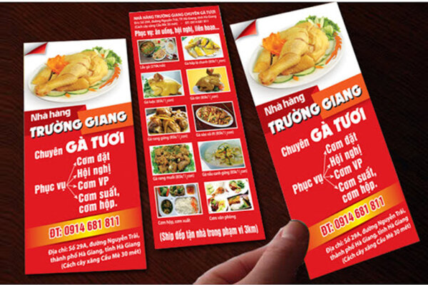 Màu sắc, hình ảnh tờ rơi quảng cáo đồ ăn