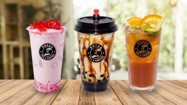 Mẫu tem dán trà sữa với đa dạng loại ly