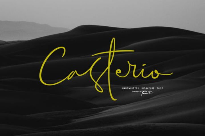 Font chữ Casterio Signature Font tinh tế, nghệ thuật