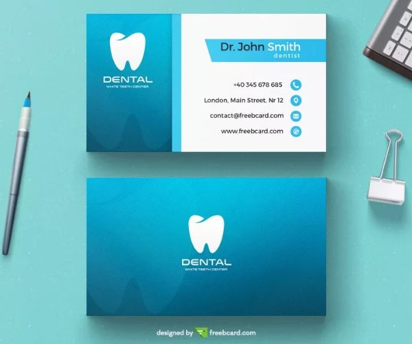 Tham khảo ngay 3 mẫu card visit nha khoa đẹp nhất hiện nay