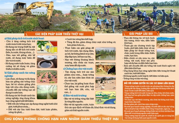 Mẫu tờ rơi về chủ động phòng chống hạn hán để giảm thiểu thiệt hại