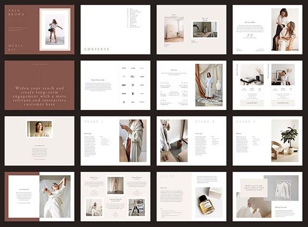 Mẫu Catalogue thời trang sử dụng gam màu trắng sáng