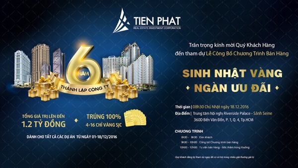 Mẫu thiệp mời sinh nhật dành cho công ty bất động sản