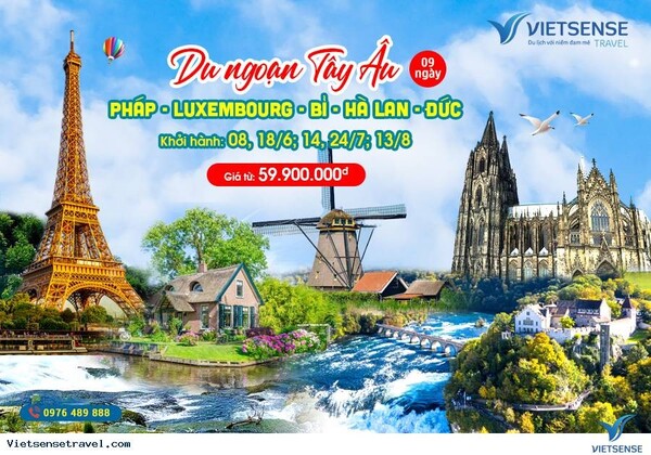 Mẫu poster tour du lịch Đức với nét cổ kính