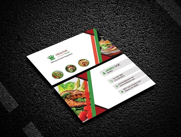 Mẫu thiết kế card visit cho nhà hàng đẹp mắt