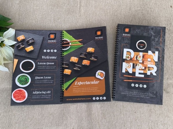 Mẫu menu nhựa PVC bền đẹp dành cho nhà hàng