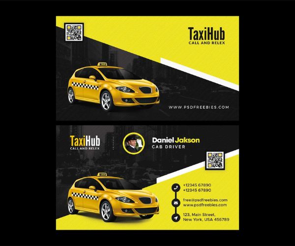 Mẫu card visit hãng taxi