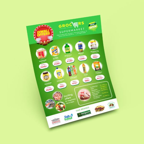 Mẫu tờ rơi siêu thị Grocers