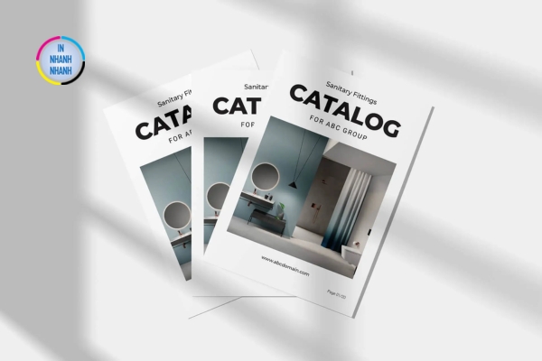 Mẫu catalogue sản phẩm tông màu xám trắng