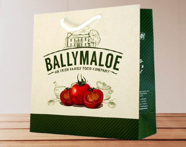 Mẫu túi giấy ivory cán bóng đựng cà chua và các loại hoa quả khác