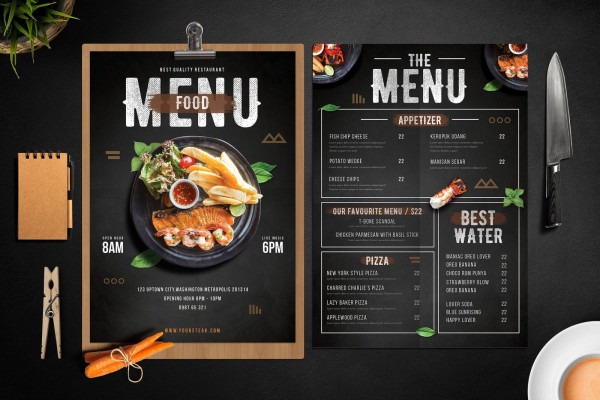 In menu bìa cứng chất lượng, màu sắc bền bỉ theo thời gian