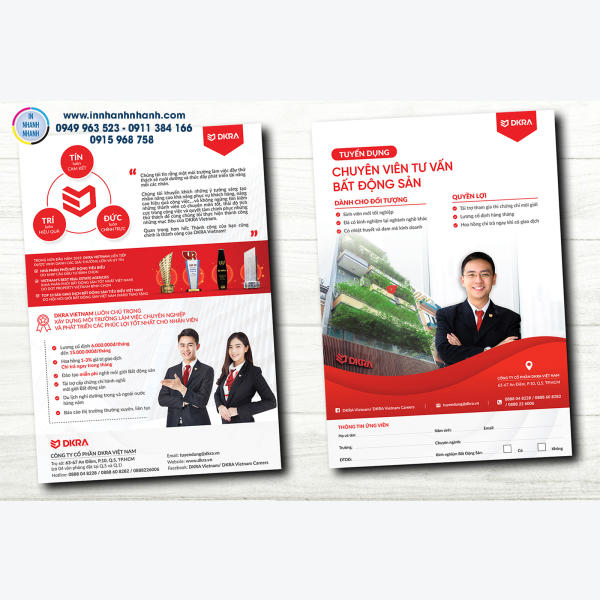 Tờ rơi giới thiệu thông tin kèm thu thập thông tin 