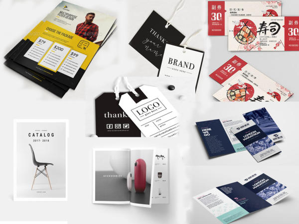 Bộ ấn phẩm truyền thông bao gồm nhiều sản phẩm khác nhau
