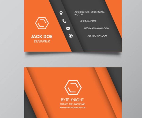 Mẫu card visit cá nhân đơn giản kết hợp