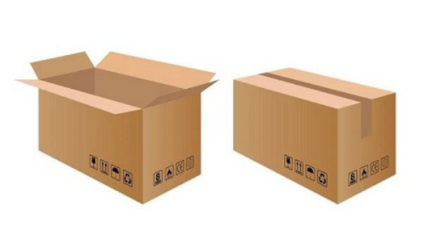 Thùng carton có sẵn biểu tượng tem hàng dễ vỡ