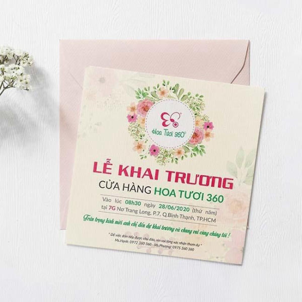 Thiệp mời nhỏ xinh 