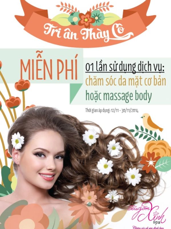 Mẫu tờ rơi quảng bá chương trình tri ân thầy cô