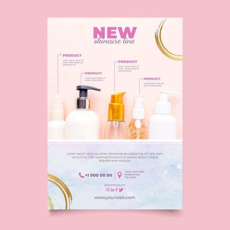 Mẫu tờ rơi giới thiệu bộ mỹ phẩm dưỡng da