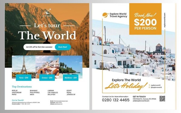 Điều chỉnh thiết kế của poster du lịch cho phù hợp với từng kích thước khác nhau