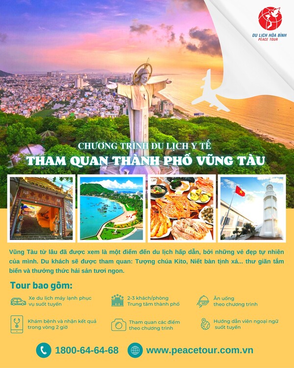 Mẫu poster du lịch Vũng Tàu hiện đại, độc đáo