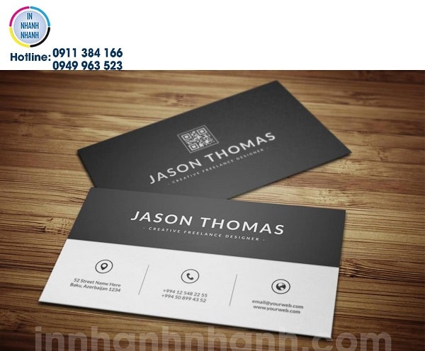 Mẫu 2: Mẫu business card JASON THOMAS