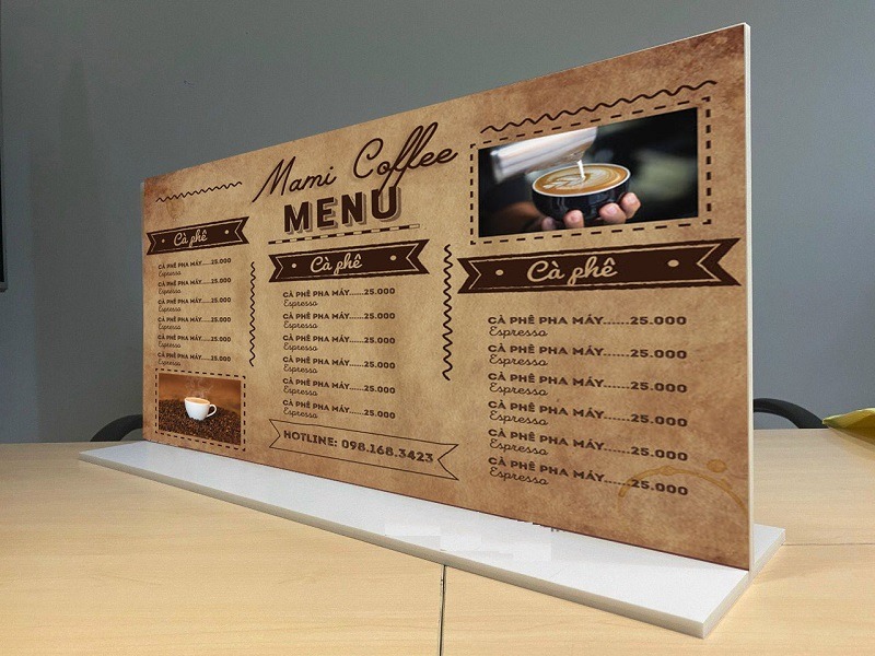 Menu bồi Formex để bàn