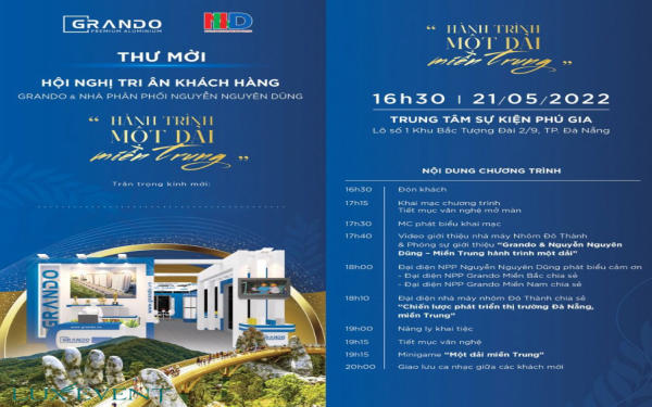 Mẫu thiệp mời với lịch trình cụ thể