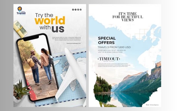 Màu sắc của poster quảng cáo du lịch nên hài hòa và dễ chịu