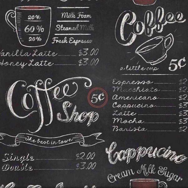 Menu thực đơn cho quán đẹp kiểu chữ viết tay mềm mại