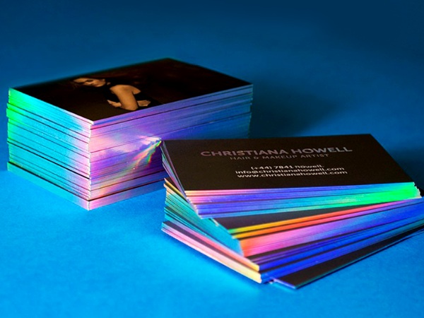 Mẫu name card giấy mỹ thuật với hiệu ứng phản quang