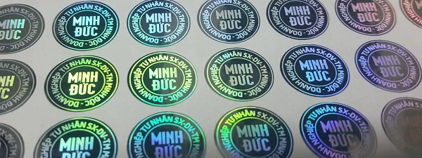 Mẫu tem 7 màu chống hàng giả