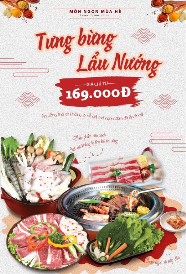 Mẫu poster làm nổi bật sản phẩm chính